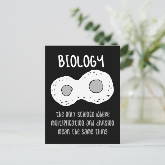 生物学 - 生物学 唯一の科学の贈り物 ポストカード (スタンド正面)