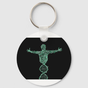 生物学DNAの人 キーホルダー