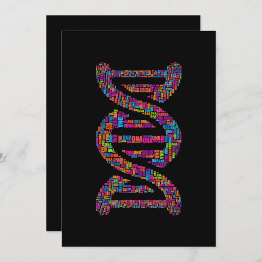 生物学DNA分子ワードクラウドサイエンス先生 シーズンカード (正面/裏面)