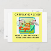 生物実験ジョーク ポストカード (正面/裏面)