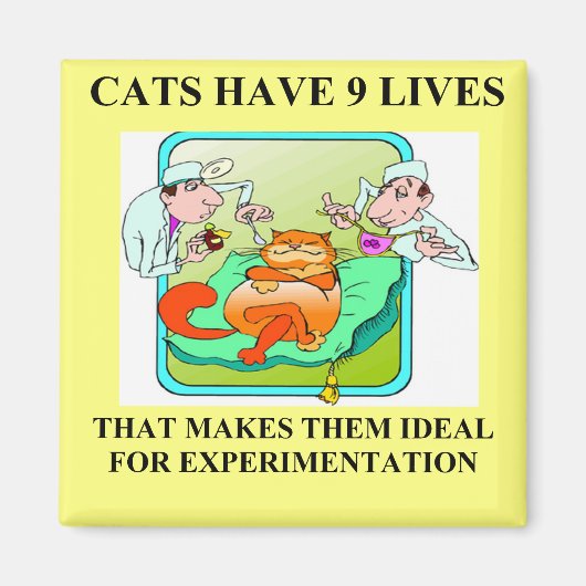 生物実験ジョーク マグネット (正面)