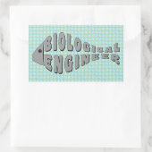 生物工学者グレイ 長方形シール (バッグ)