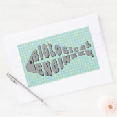 生物工学者グレイ 長方形シール (封筒)