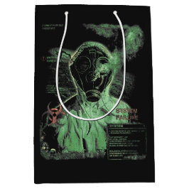 生物廃棄物 – テクノ – ジストピアのストリートウェアデザイン ミディアムペーパーバッグ