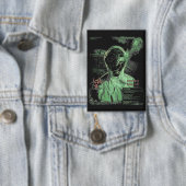 生物廃棄物 – テクノ – ジストピアのストリートウェアデザイン 缶バッジ (インサイチュ)