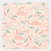 生物心地よいパターン スクエアシール (正面)