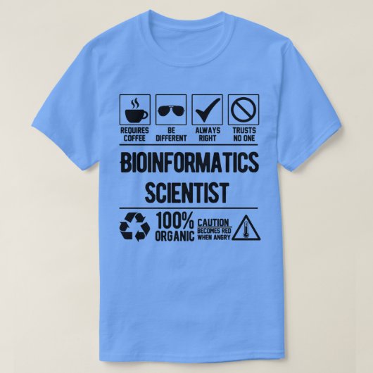 生物情報学科学者 Tシャツ (デザイン正面)