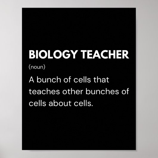 生物教師 おもしろい科学者の定義 ポスター (正面)