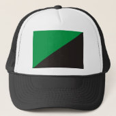 生物無秩序のエコの旗の緑の黒の生態学 キャップ (正面)