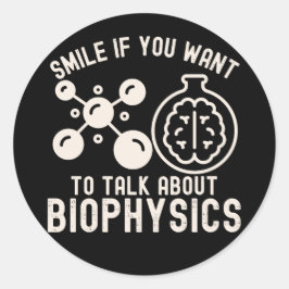 生物物理学もしについて話したいスマイル ラウンドシール
