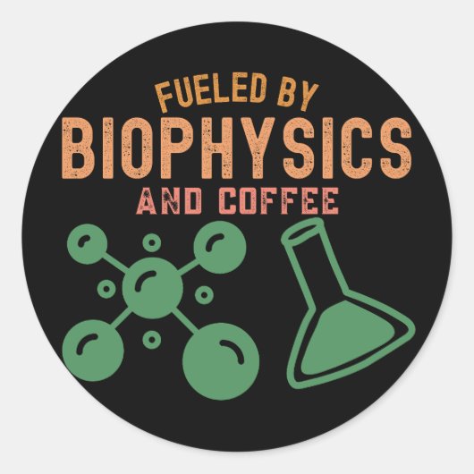 生物理論とコーヒーに支えられて ラウンドシール (正面)