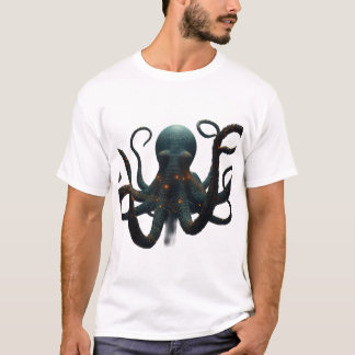 生物発光する深海のタコ グラフィックTシャツ - Tシャツ