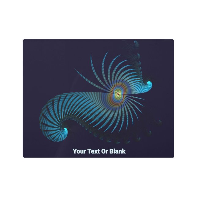 生物発光エイリアンシーライフ メタルプリント (正面)