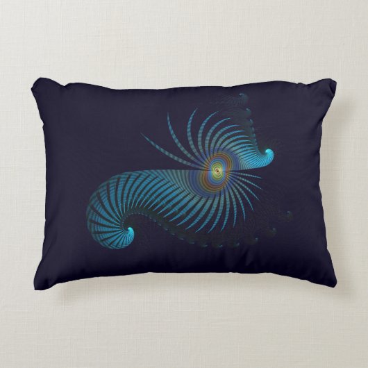 生物発光エイリアン海の生物 アクセントクッション (正面)