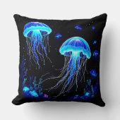 生物発光クラゲ夢 クッション (正面)
