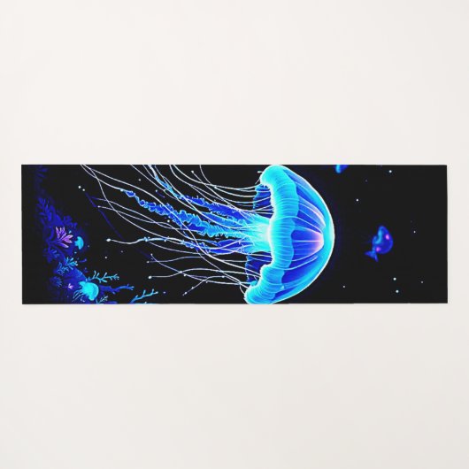 生物発光クラゲ夢 ヨガマット (裏面(横))