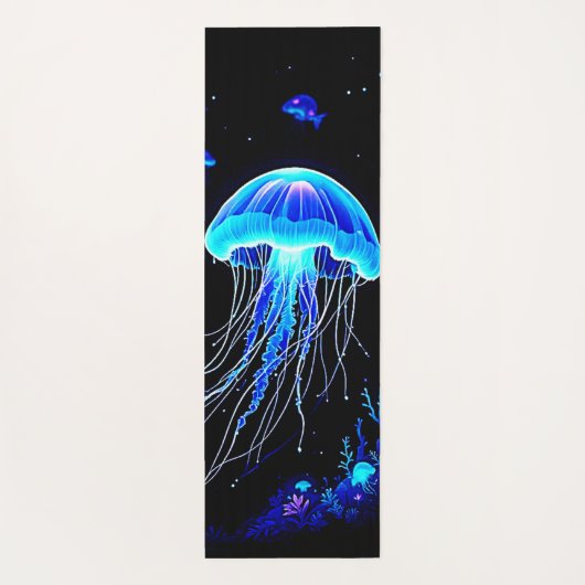 生物発光クラゲ夢 ヨガマット (裏面)
