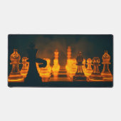 生物発光チェスシーンデスクマット – 白熱［赤熱］光を放つEeri デスクマット (正面)