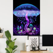 生物発光幻想キノコポスターセット ポスター (ホームオフィス)