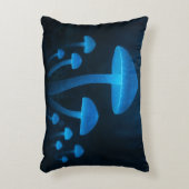生物発光性キノコ林 アクセントクッション (正面(垂直))
