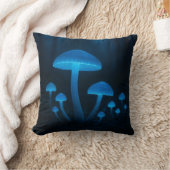 生物発光性キノコ林 クッション (ブランケット)