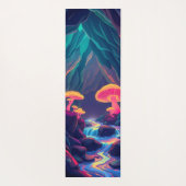 生物発光真菌と流れる流れ ヨガマット (裏面)