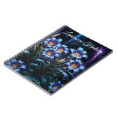 生物発光花ナイトガーデンイラストレーション ノートブック (左側)