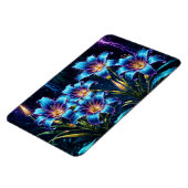 生物発光花ナイトガーデンイラストレーション マグネット (左側)