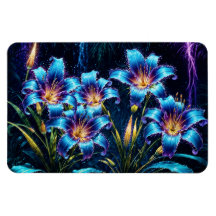 生物発光花ナイトガーデンイラストレーション