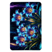 生物発光花ナイトガーデンイラストレーション マグネット (縦)