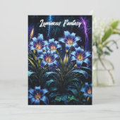 生物発光花ナイトガーデンイラストレーション 招待状 (スタンド正面)