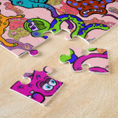 生物的アレルギーの発生の落書きの漫画 ジグソーパズル (側面)