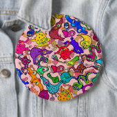 生物的アレルギーの発生の落書きの漫画 缶バッジ (インサイチュ)