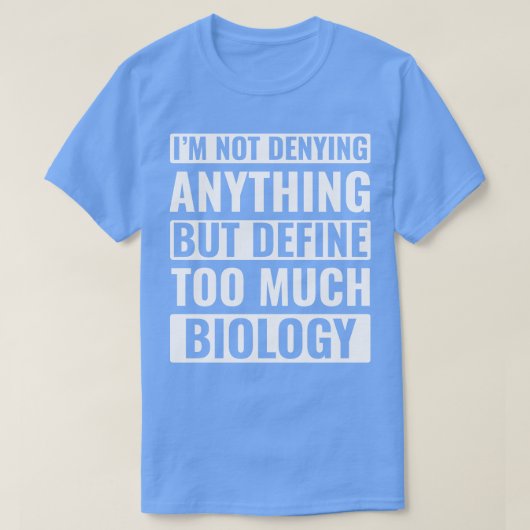 生物科おもしろい学おたく生物学デザイン Tシャツ (デザイン正面)