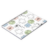 生物科学先生パターン遺伝細胞ギーク ノートブック (左側)