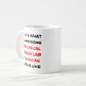 生物科素晴らし学研究科技師員 コーヒーマグカップ (正面左)