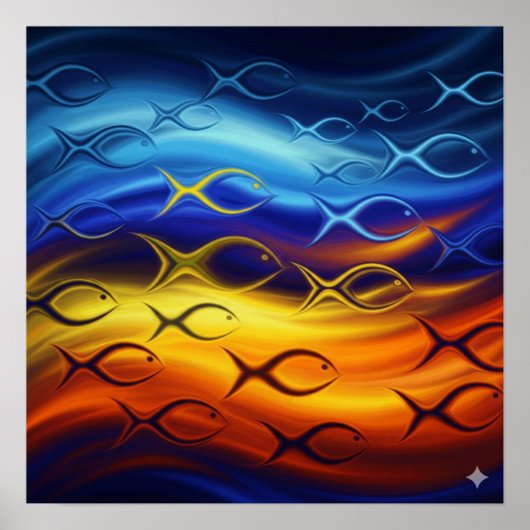 生物群系の魚群 ポスター (正面)