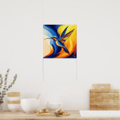 生物群系ハミングバードアート ポスター (キッチン)