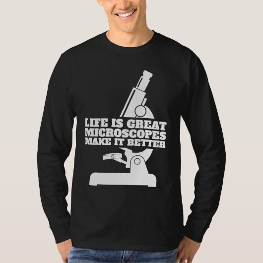 生物顕微鏡 学生 科学者 教師 生物学 Tシャツ (正面)