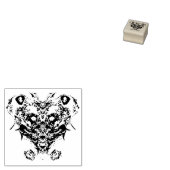 生物(顔のようなファンタジー) ラバースタンプ (押印)