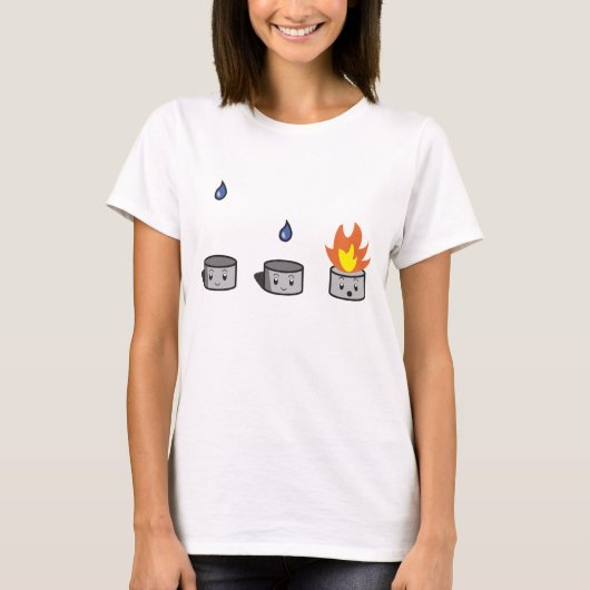 生物+chemiesナトリウムの燃焼 tシャツ (正面)