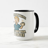 生理おもしろい療法士コーヒー愛好家デザイン マグカップ (正面右)