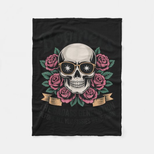 生理の前の世代の悪生まれい フリースブランケット (正面)