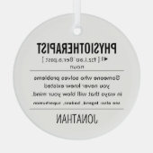 生理パーソナライズされた療法おもしろい ガラスオーナメント (裏面)