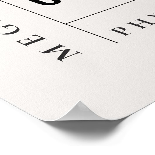 生理モダンミニマルやる気を起こさせる療法士の贈り物 ポスター (角)