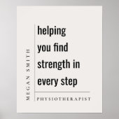 生理モダンミニマルやる気を起こさせる療法士の贈り物 ポスター (正面)