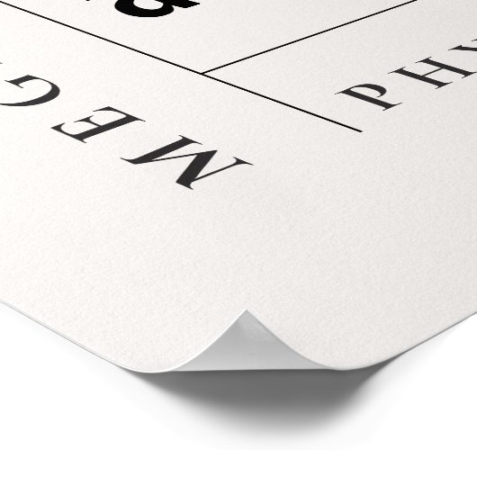 生理モダンミニマルやる気を起こさせる療法士の贈り物 ポスター (角)