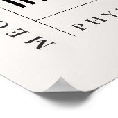 生理モダンミニマルやる気を起こさせる療法士の贈り物 ポスター (角)