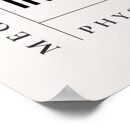 生理モダンミニマルやる気を起こさせる療法士の贈り物 ポスター (角)