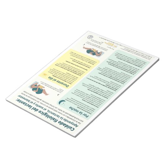 生理的気に遠くに乳児の引き裂スペインのき ノートパッド (アングル)